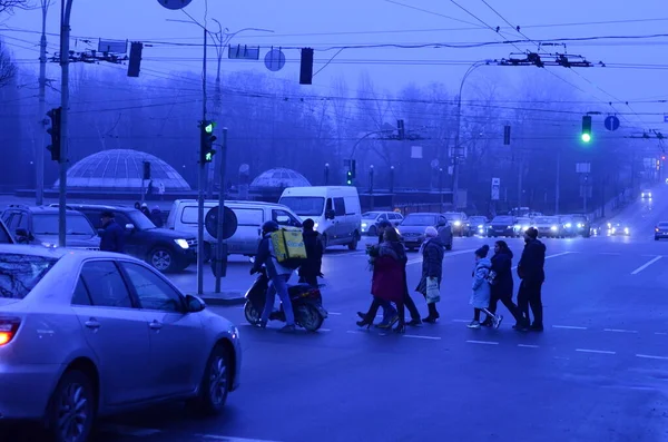 Kiev Ucraina Concetto Urbano Vista Strade — Foto Stock