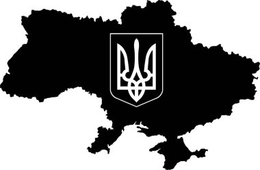Ukrayna vektör resimleme arkaplanı haritası 