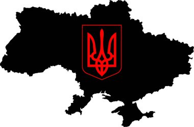 Ukrayna vektör resimleme arkaplanı haritası 