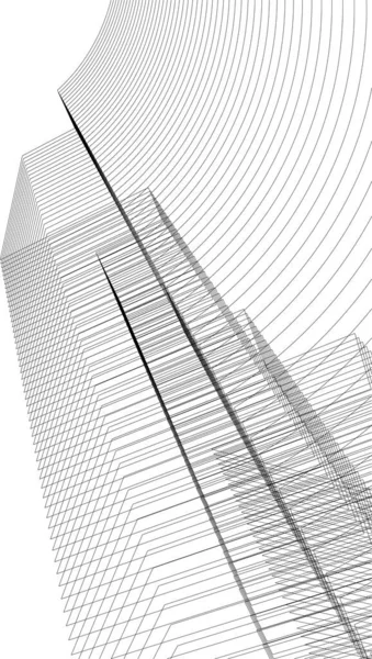 Minimalny Geometryczny Projekt Budynku Architektonicznego — Wektor stockowy