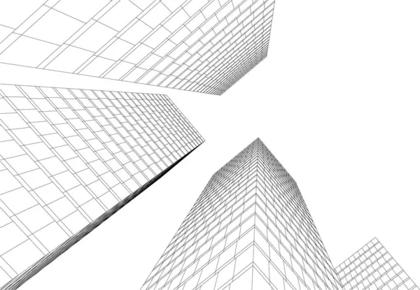 Conception Architecturale Géométrique Minimale — Image vectorielle