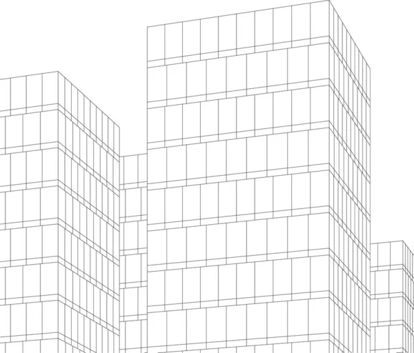 最小几何建筑设计 — 图库矢量图片