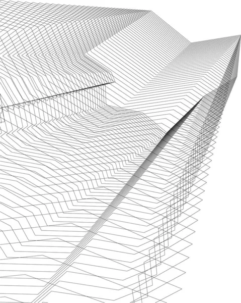 Ελάχιστη Γεωμετρική Αρχιτεκτονική Σχεδίαση Κτιρίου — Διανυσματικό Αρχείο