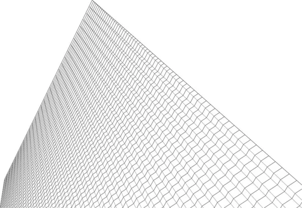 最小限の幾何学的建築設計 — ストックベクタ