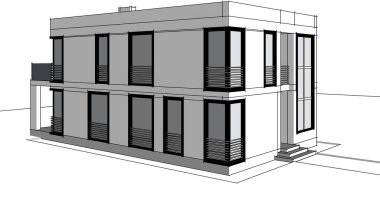minimal geometrik mimari yapı tasarımı