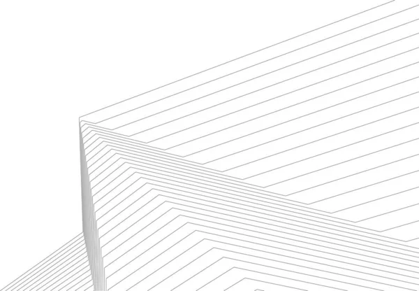 最小限の幾何学的建築設計 — ストックベクタ