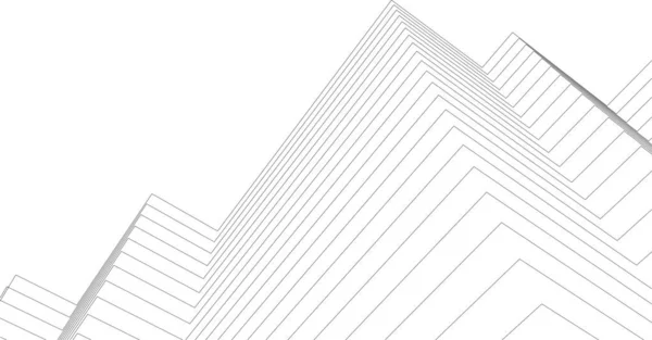 Minimale Geometrische Architektur — Stockvektor