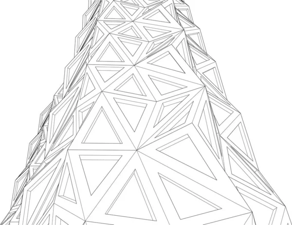 Linhas Abstratas Desenho Conceito Arte Arquitetônica Formas Geométricas Mínimas Projeto —  Vetores de Stock