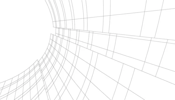 Linhas Abstratas Desenho Conceito Arte Arquitetônica Formas Geométricas Mínimas Projeto — Vetor de Stock