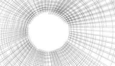 Mimari sanat konseptinde soyut çizgiler, minimal geometrik şekiller, mimari yapı tasarımı