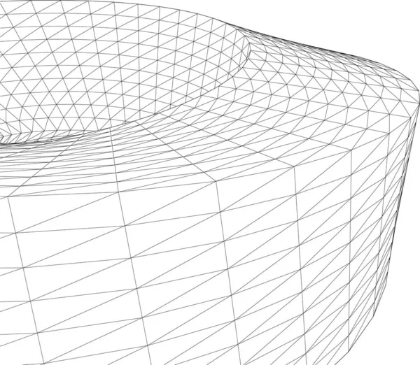 Abstrakte Zeichnungslinien Architektonischen Kunstkonzept Minimale Geometrische Formen Architektonische Baugestaltung — Stockvektor