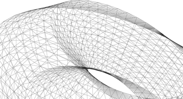 Linhas Abstratas Desenho Conceito Arte Arquitetônica Formas Geométricas Mínimas Projeto — Vetor de Stock