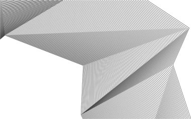 Mimari sanat konseptinde soyut çizgiler, minimal geometrik şekiller, mimari yapı tasarımı