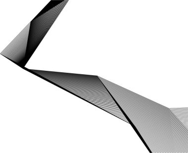 Mimari sanat konseptinde soyut çizgiler, minimal geometrik şekiller, mimari yapı tasarımı