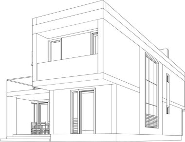 Mimari çizimin 3D yansıtıcısıName