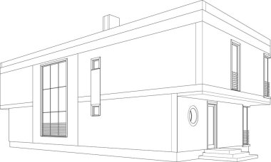 Mimari çizimin 3D yansıtıcısıName