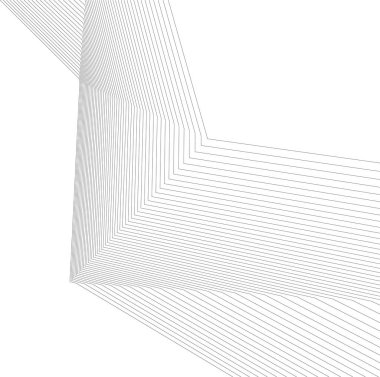 Mimari sanat konseptinde soyut çizgiler, minimal geometrik şekiller, mimari yapı tasarımı