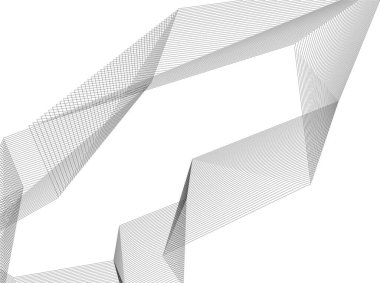 Mimari sanat konseptinde soyut çizgiler, minimal geometrik şekiller, mimari yapı tasarımı