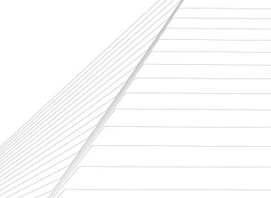 Mimari sanat konseptinde soyut çizgiler, minimal geometrik şekiller, mimari yapı tasarımı