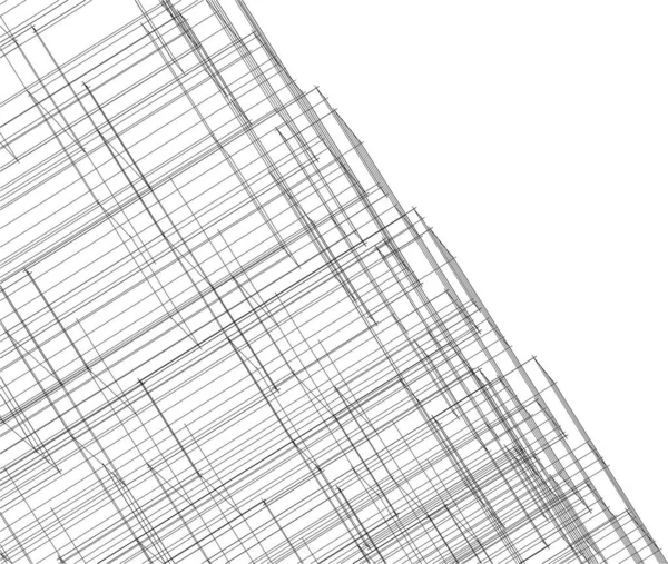 Abstrakcyjne Linie Rysunkowe Koncepcji Sztuki Architektonicznej Minimalne Kształty Geometryczne Projekt — Wektor stockowy