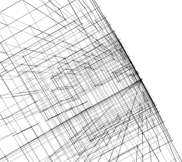 Linhas Abstratas Desenho Conceito Arte Arquitetônica Formas Geométricas Mínimas Projeto —  Vetores de Stock