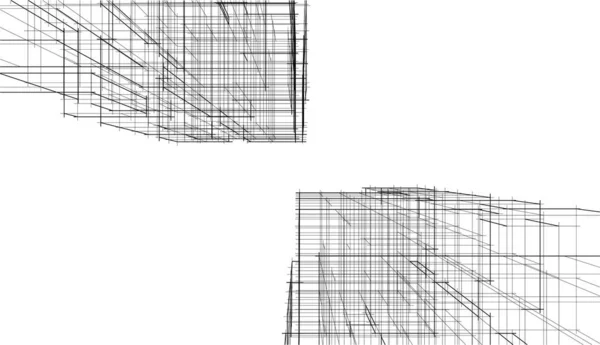 Linhas Abstratas Desenho Conceito Arte Arquitetônica Formas Geométricas Mínimas Projeto —  Vetores de Stock