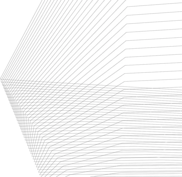 Líneas Abstractas Dibujo Concepto Arte Arquitectónico Formas Geométricas Mínimas Diseño — Archivo Imágenes Vectoriales