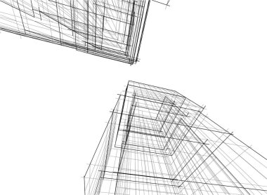 soyut mimari duvar kağıdı tasarımı, dijital konsept arkaplan 