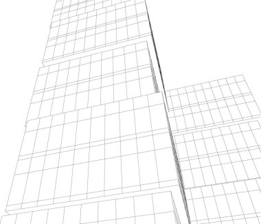 soyut mimari duvar kağıdı tasarımı, dijital konsept arkaplan 