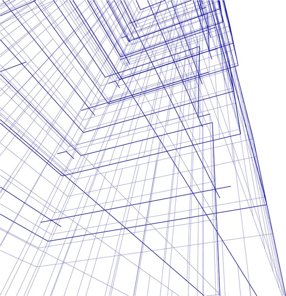 Geometrische Architectonische Tekeningen Digitaal Behang — Stockvector