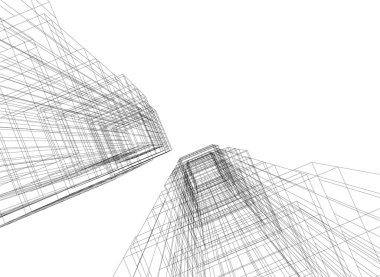 soyut mimari duvar kağıdı tasarımı, dijital konsept arkaplan 