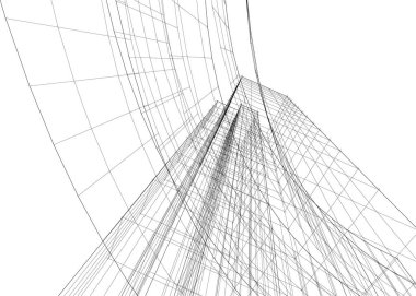 soyut mimari duvar kağıdı tasarımı, dijital konsept arkaplan 
