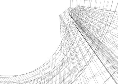soyut mimari duvar kağıdı tasarımı, dijital konsept arkaplan 