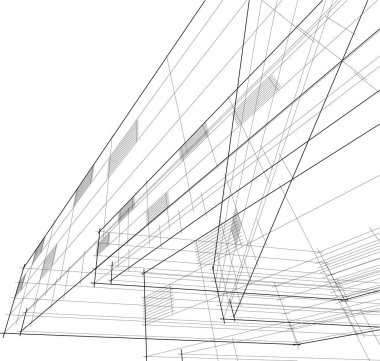 soyut mimari duvar kağıdı tasarımı, dijital konsept arkaplan 