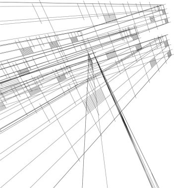 soyut mimari duvar kağıdı tasarımı, dijital konsept arkaplan 