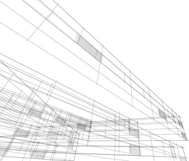 soyut mimari duvar kağıdı tasarımı, dijital konsept arkaplan 