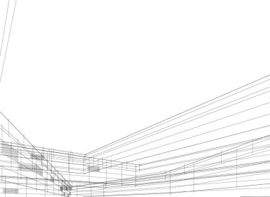 soyut mimari duvar kağıdı tasarımı, dijital konsept arkaplan 
