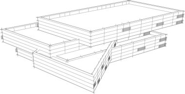 soyut mimari duvar kağıdı tasarımı, dijital konsept arkaplan 