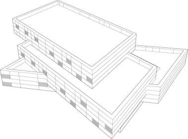 soyut mimari duvar kağıdı tasarımı, dijital konsept arkaplan 