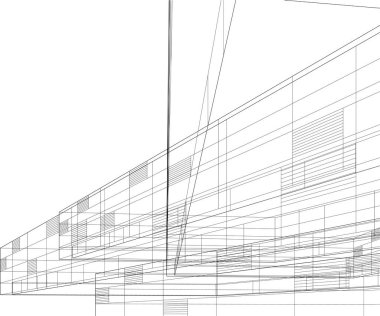 soyut mimari duvar kağıdı tasarımı, dijital konsept arkaplan 
