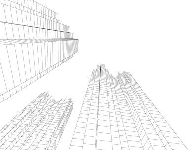 soyut mimari duvar kağıdı tasarımı, dijital konsept arkaplan 