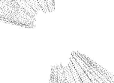 soyut mimari duvar kağıdı tasarımı, dijital konsept arkaplan 