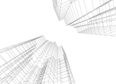 soyut mimari duvar kağıdı tasarımı, dijital konsept arkaplan 