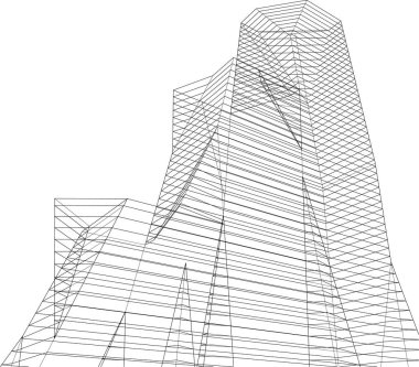 soyut mimari duvar kağıdı tasarımı, dijital konsept arkaplan 