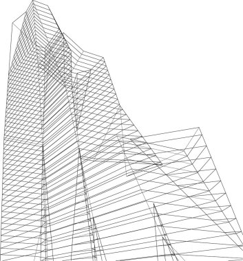 soyut mimari duvar kağıdı tasarımı, dijital konsept arkaplan 