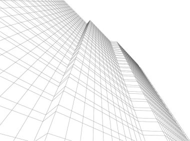 soyut mimari duvar kağıdı tasarımı, dijital konsept arkaplan