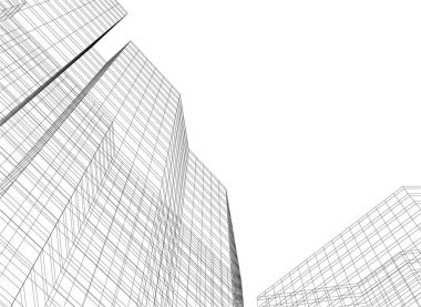 soyut mimari duvar kağıdı tasarımı, dijital konsept arkaplan