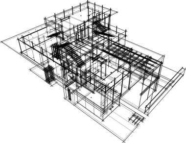 soyut mimari duvar kağıdı tasarımı, dijital konsept arkaplan