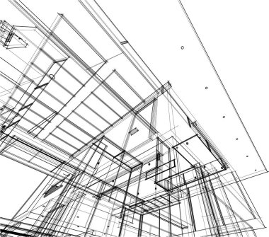 soyut mimari duvar kağıdı tasarımı, dijital konsept arkaplan