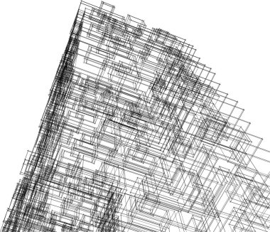 soyut mimari duvar kağıdı tasarımı, dijital konsept arkaplan